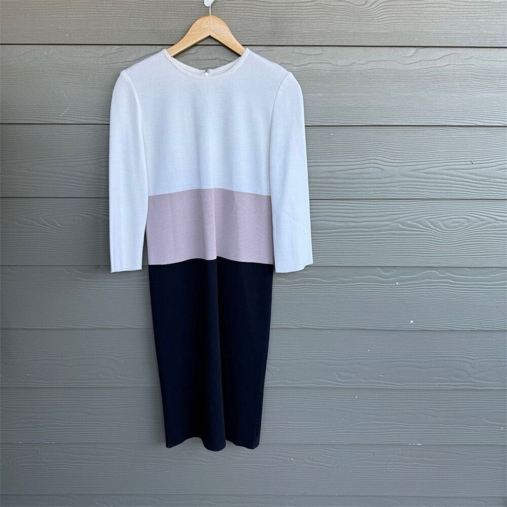 St John colorblock sheath dress